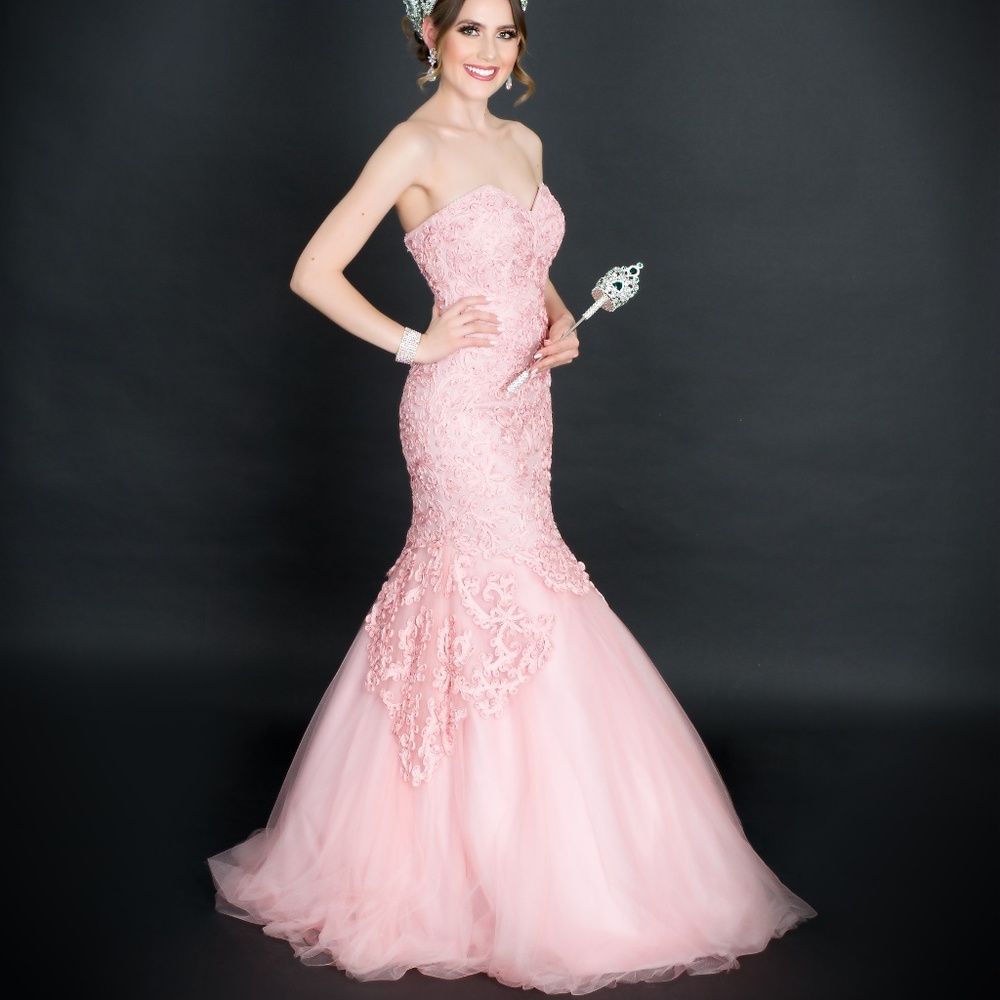 Pink Mermaid Prom Dress